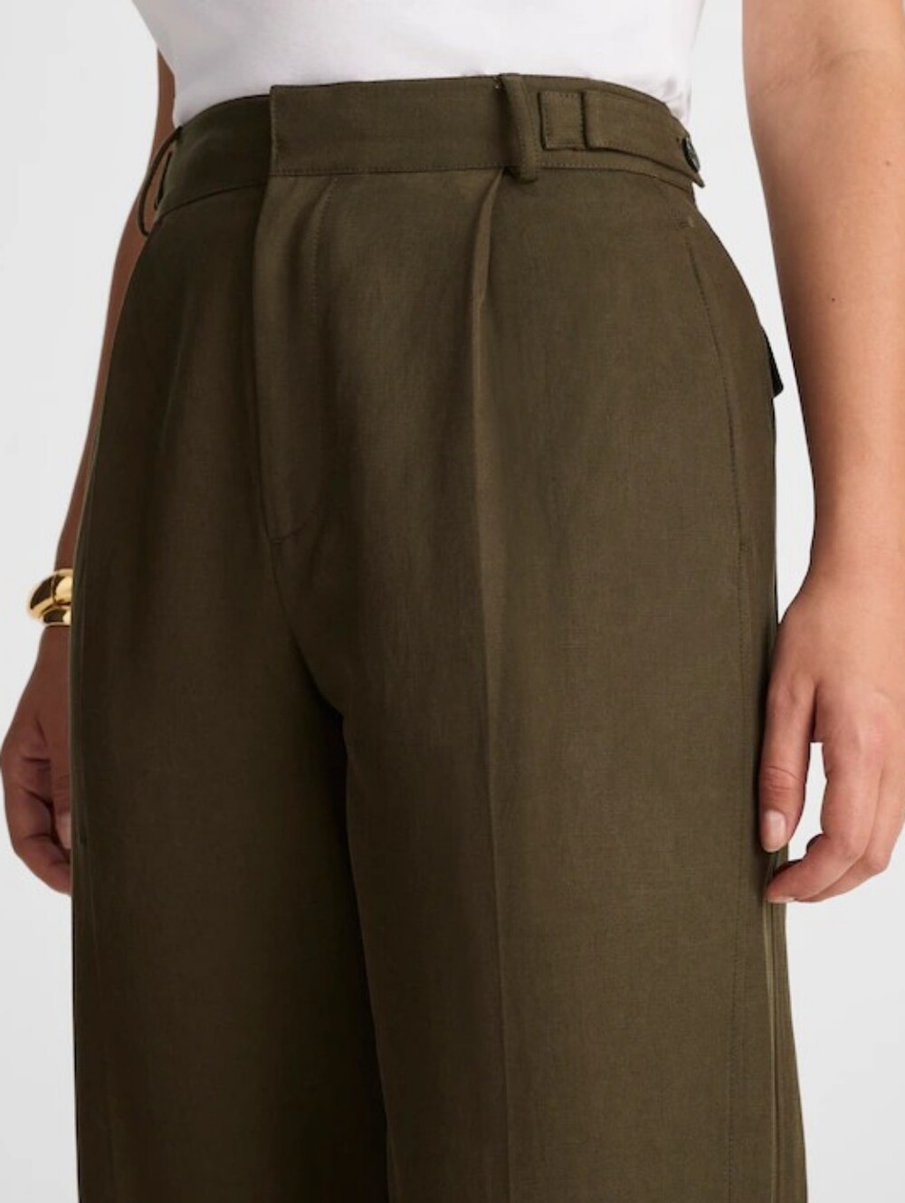 Madewell Barrel-Leg Trouser in Warm Khaki Brown